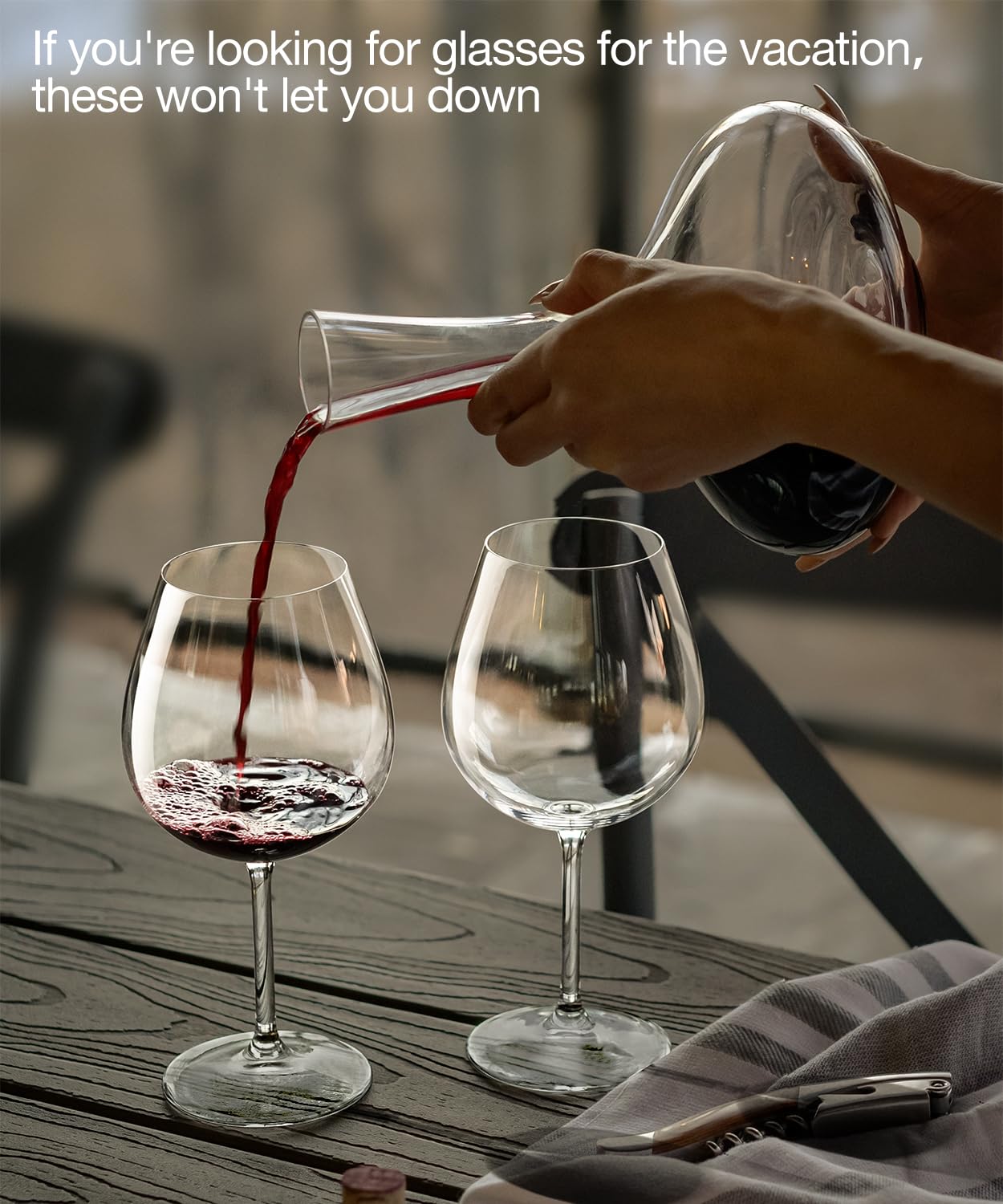 Red Wine Glasses Set of 4, Large Hand Blown Crystal Burgundy Glasses-Ultra-thin, Light for Wine Tasting, 23.5OZ, Perfect Gifts, Valentine's Day, Anniversary, Birthday