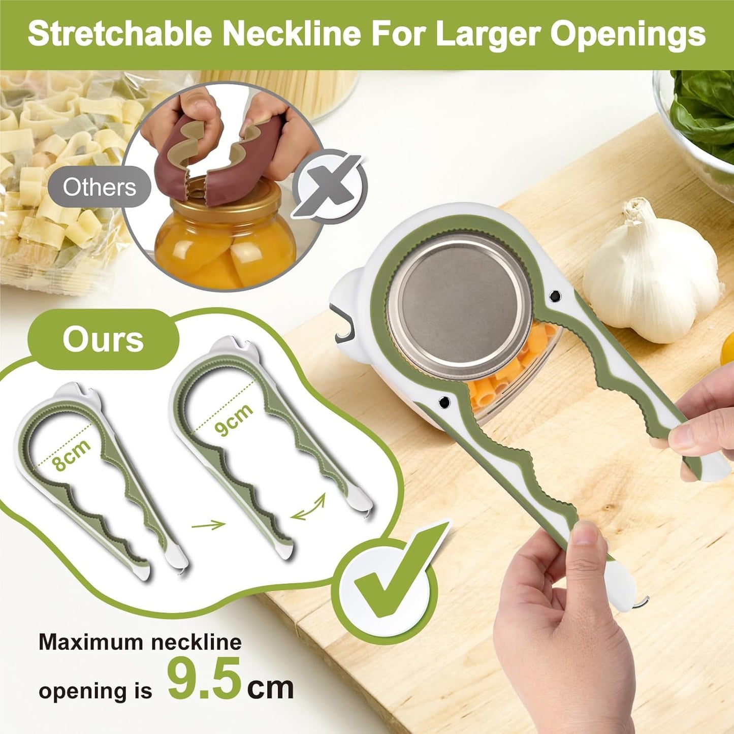 Skiennix 6-in-1 Jar Opener - Multi-Functional Tool for Seniors with Arthritis | Non-Slip Grip & Space-Saving Design