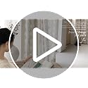 Boho Linen Curtains 52 W x 84 L - Blue Grommet Top 2 Panels - Farmhouse Style