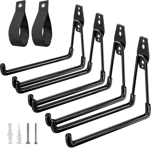 HUPBIPY Heavy Duty Garage Hooks - 7.7-Inch U-Shaped Hangers with Cord Organizers | Wall-Mounted Tool Storage