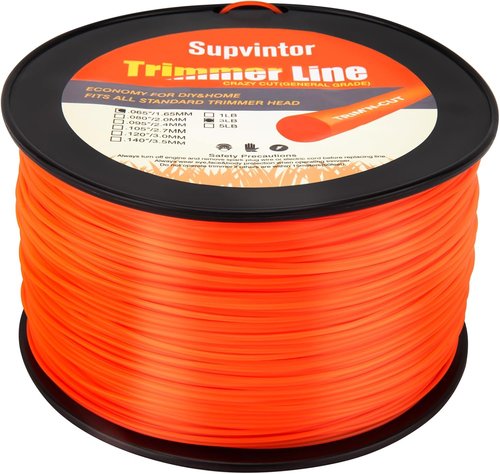 065 Trimmer Line - Commercial Grade Round String Trimmer String | 0.065 Inch, 2000ft, Orange