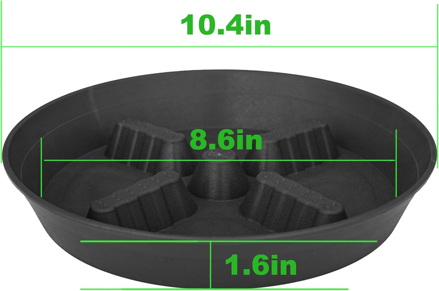 Plant Saucer 4 Pack by [Brand Name] - Heavy Duty 10 Inch & 8, 12, 14, 17 Inch Options | Indoor/Outdoor Use