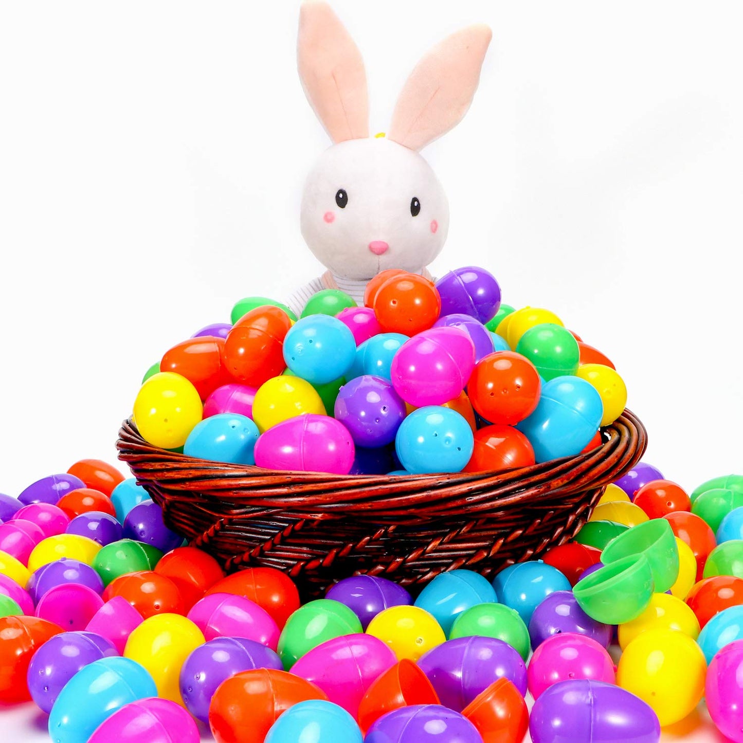 YEAHBEER 288 Easter Eggs -2.36" Bright Colors Plastic Easter Eggs Empty for Easter Hunt, Easter Basket Stuffers, Party Favor, Classroom Prize Supplies