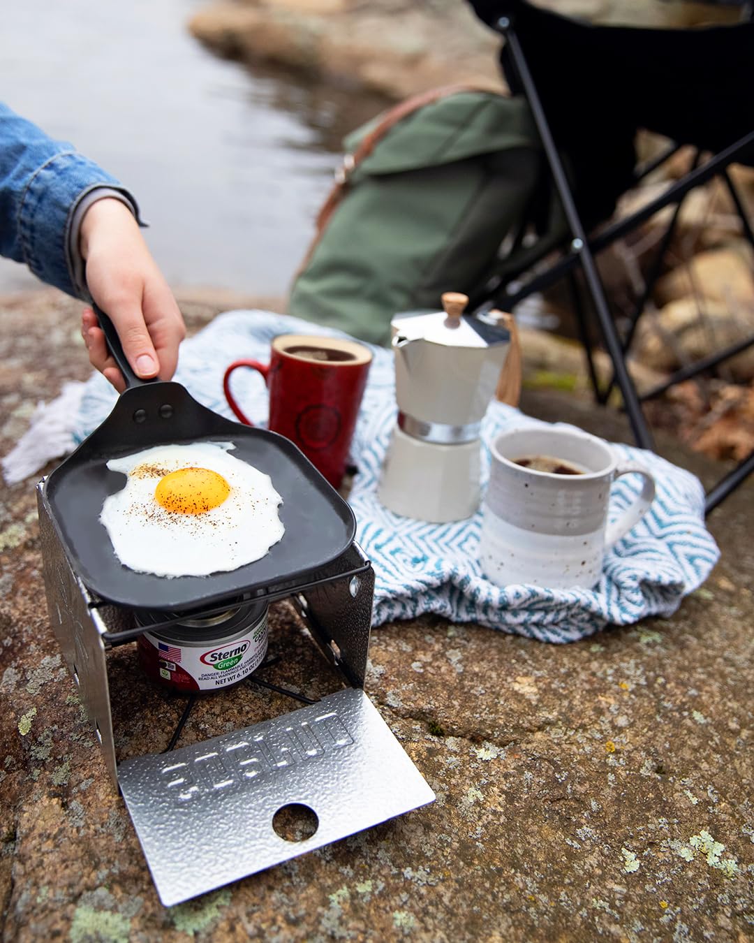 Sterno Foldable Camp Stove - Portable Camping Stove for Outdoor Cooking, Easy-to-Assemble for Outdoor Picnics, Tailgating, & Emergencies - Pack of 1, Silver