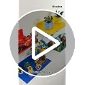 BlissBox 8-Pack Multi-Color Floating Wall Shelves for LEGO Displays, 5x5.5 inch