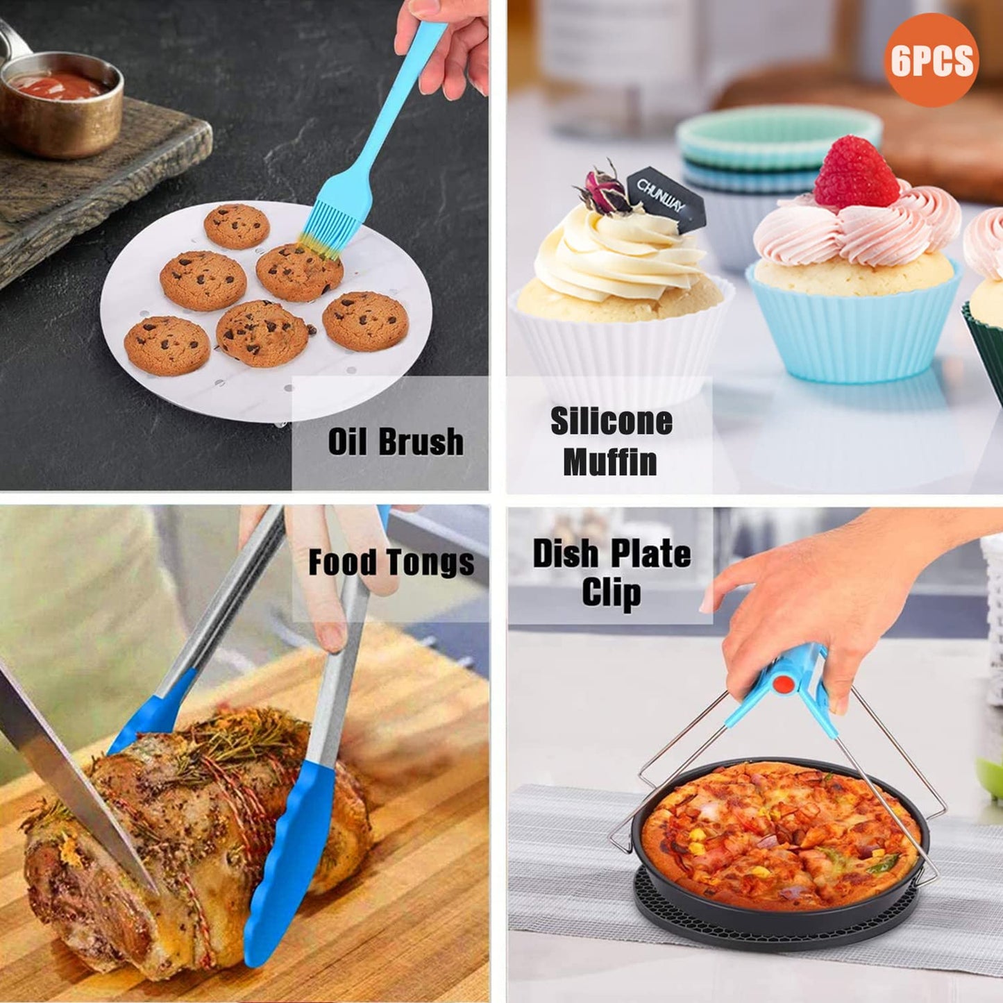 Square Air Fryer Accessories, 8 Inch XL Deep Fryer Accessories Compatible with Philips Cosori Ninja Gowise Gourmia Chefman Comfee Air Fryer, Fit 3.6QT-6.8QT Square Air Fryer