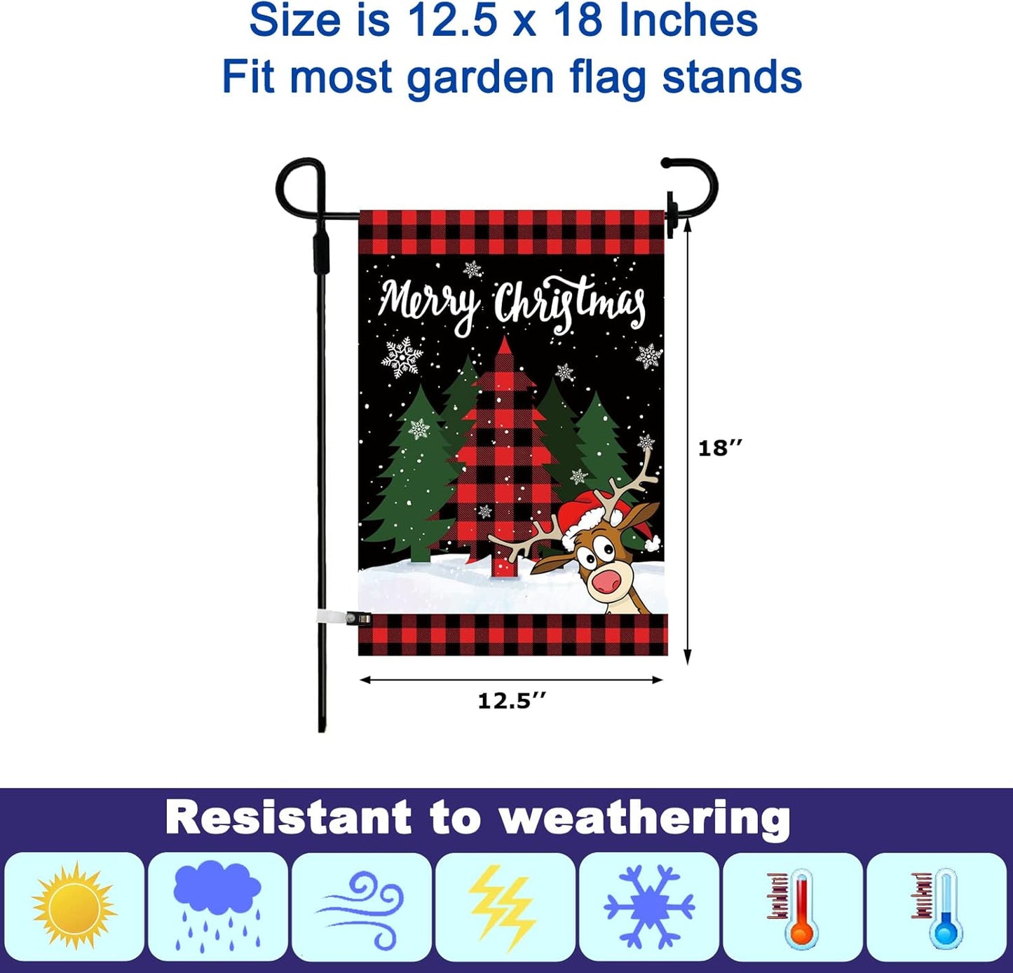 Pating Seasonal Garden Flags - Set of 12 Double-Sided 12x18 Inch Yard Flags for Year-Round Outdoor Decor