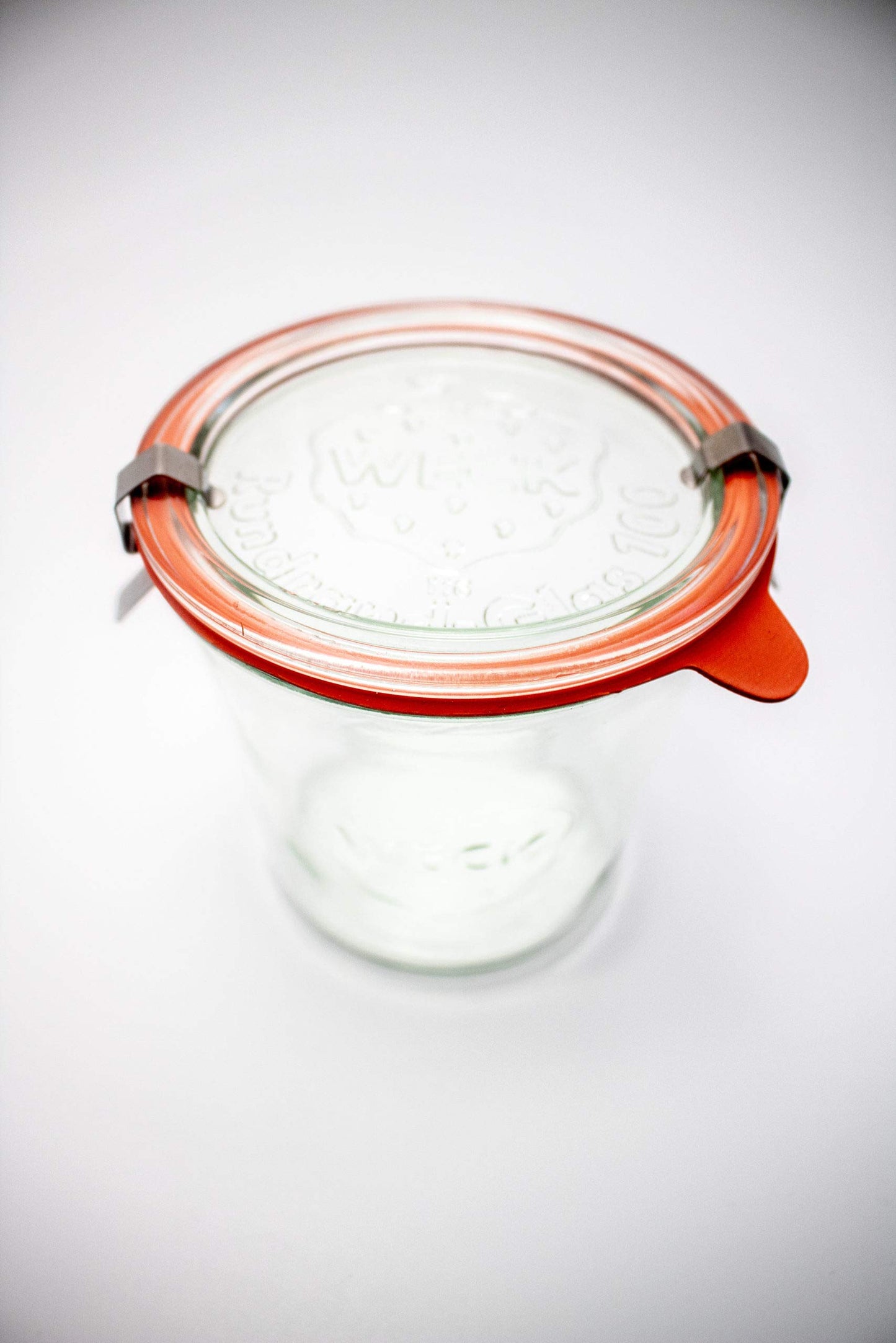 Weck Einmachgläser 742-19 6 fl. oz Weck Formgläser aus transparentem Glas – Umweltfreundliches Einmachglas – Frischhaltedosen mit Deckel luftdicht – 1/2 Liter Gläser Set – 4 Stück Gläser mit Deckel