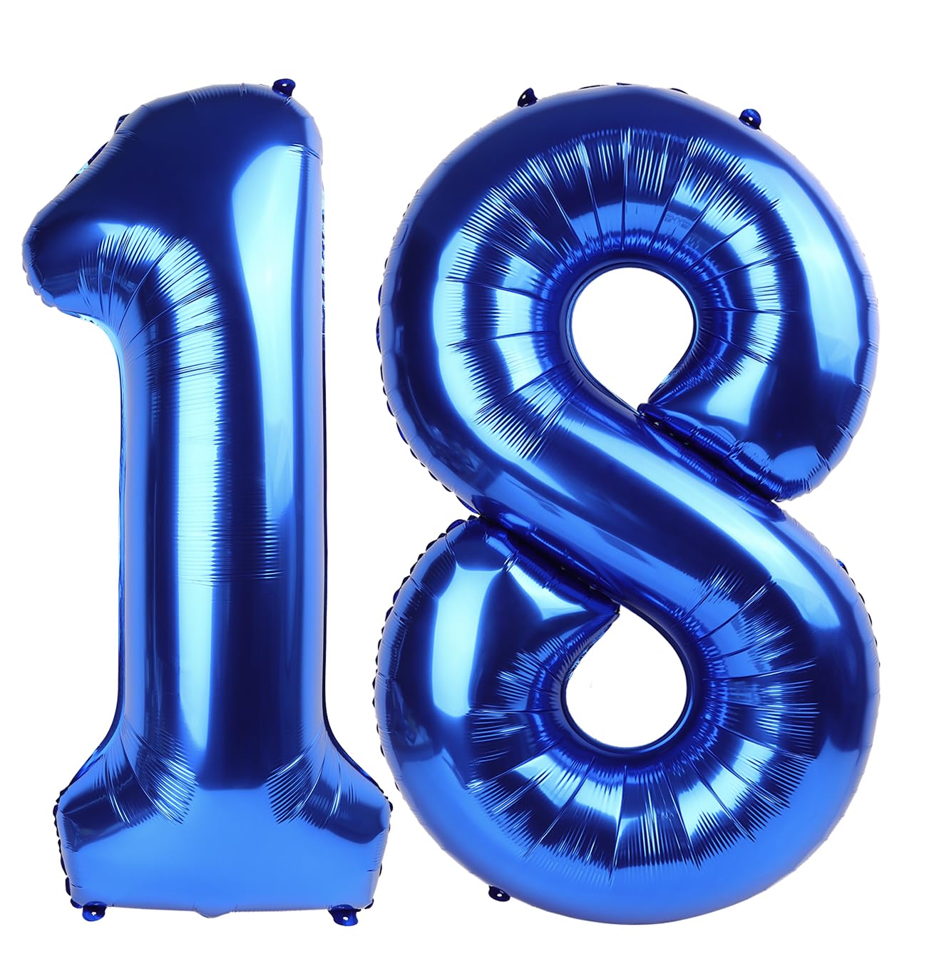 Navy Blue Number 18 Balloon 40 inch, 18 Number Balloons, 18th Navy Blue Birthday Decorations, 18 Year Old Girls Boys Blue Party Supplies