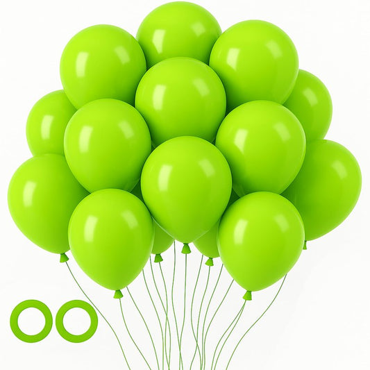 Voircoloria 105pcs Lime Green Balloons 12inch Party Latex Balloons for Boys Girls Birthday Baby Shower Gender Reveal Wedding Sunflower Party Decorations