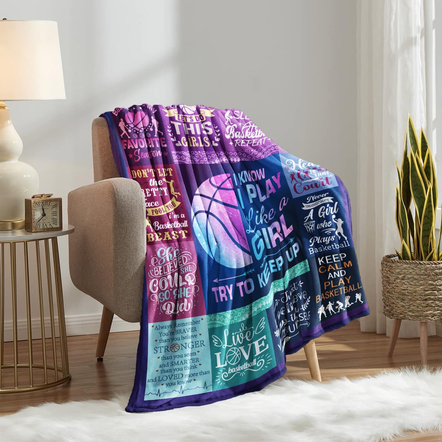 Cheer Blanket Gifts for Girls Soft Flannel Cheerleader Throw Blanket Warm Comfortable Cheerleading Lovers Gifts for Teens Kids Stuff 50"x40"