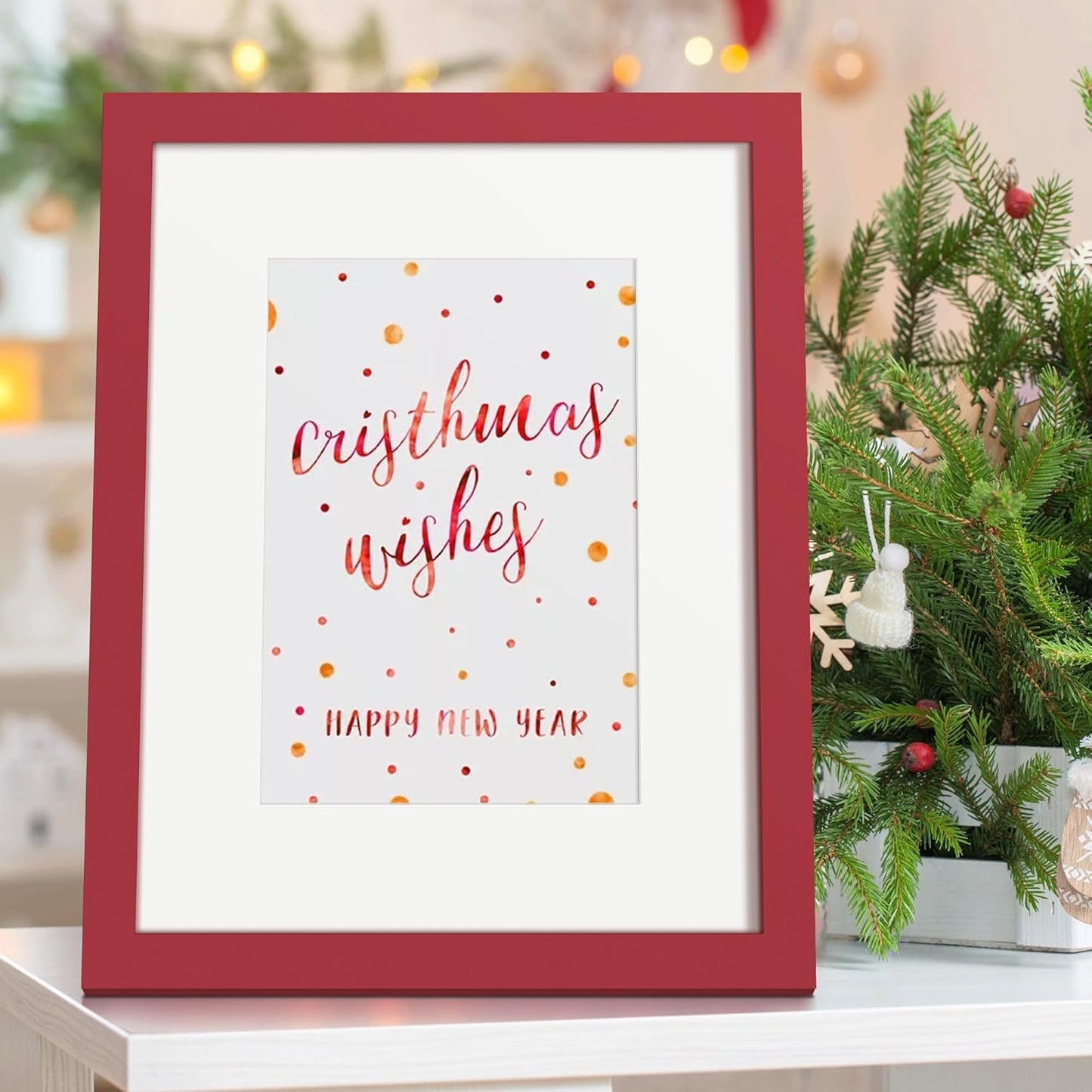 Upsimples 8x10 Picture Frame - Versatile Display for 5x7 or 8x10 Photos | Red, 1 Pack