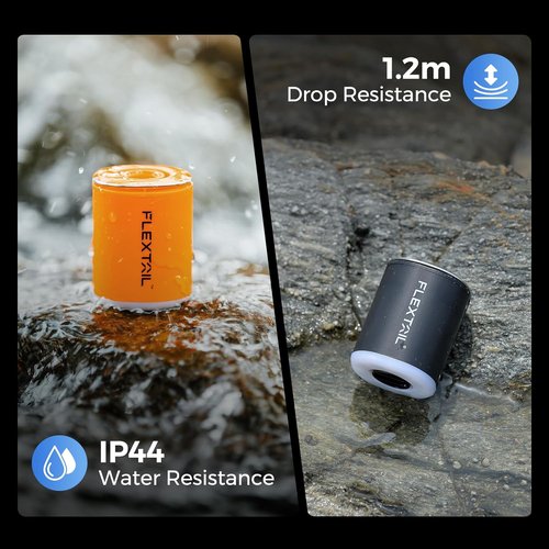 FLEXTAILGEAR Portable Air Pump - Rechargeable Inflatable Pump with Camping Lantern & Magnetic Design | 2X 4kPa