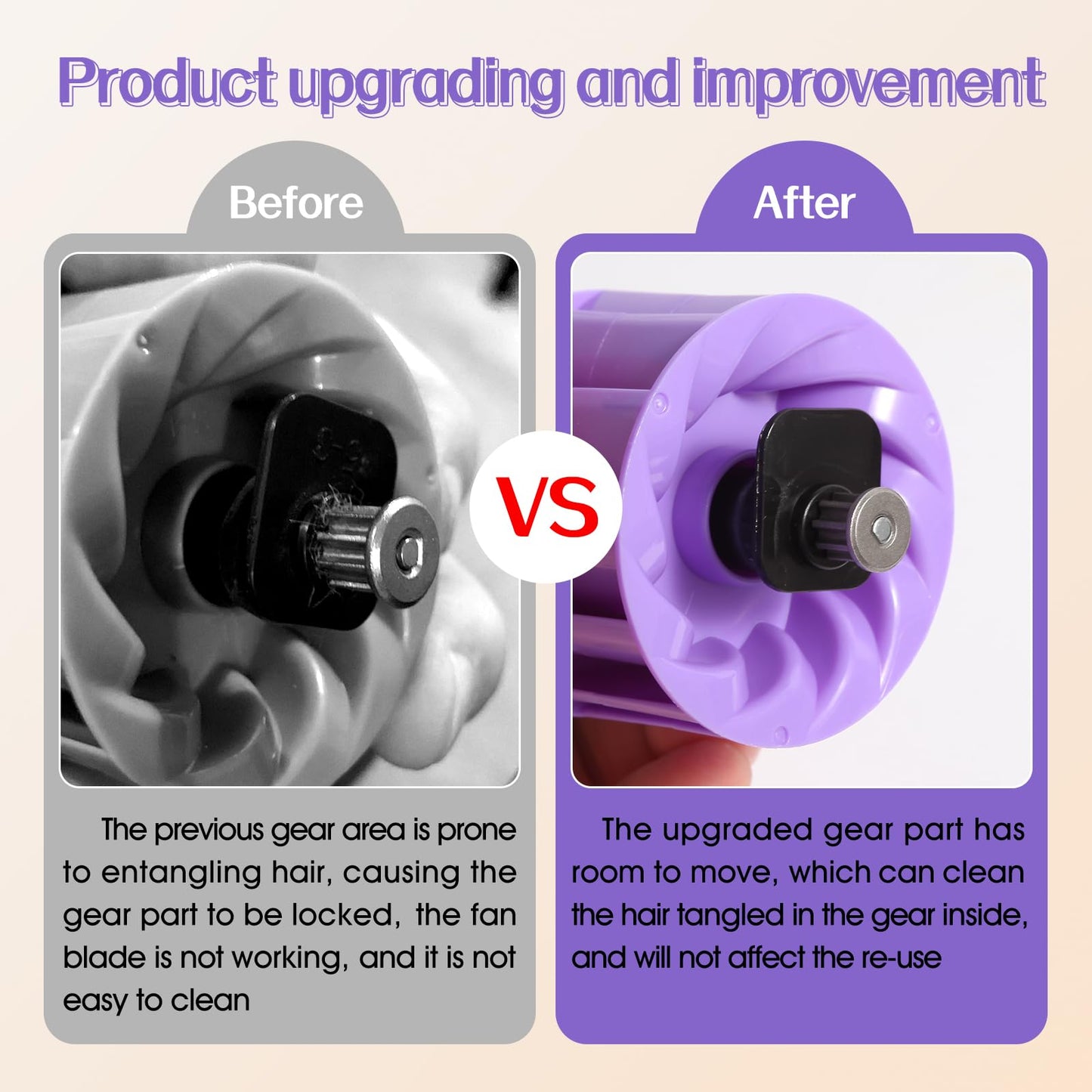Upgraded Pet Hair Power Brush Tool Attachment for Shark Navigator Lift-Away Deluxe Upright NV360 NV350 NV352 NV356E NV370 NV22L UV420 UV410 UV440 Vacuum Replacement Parts Numbers 119FFJ Purple
