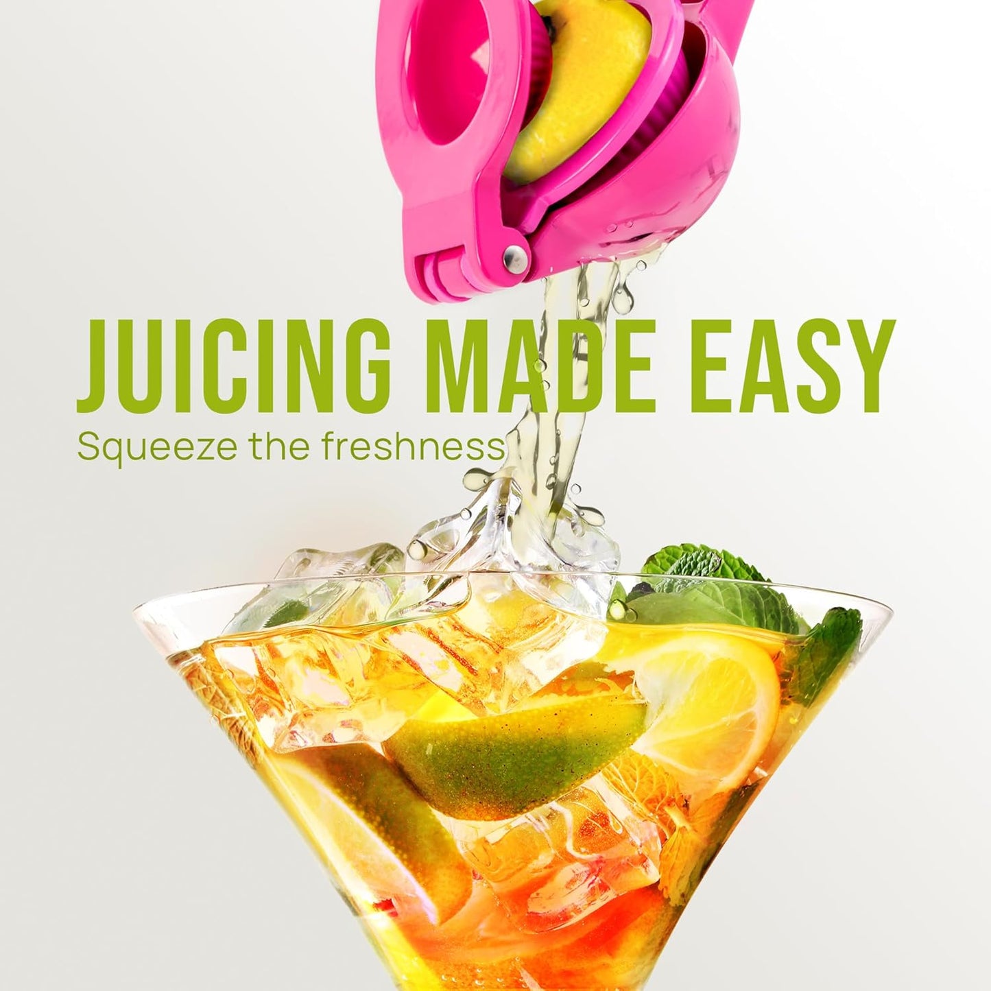 Zulay Kitchen 2-in-1 Lemon Squeezer - Sturdy Hand Juicer for Maximum Juice Extraction - Easy to Clean