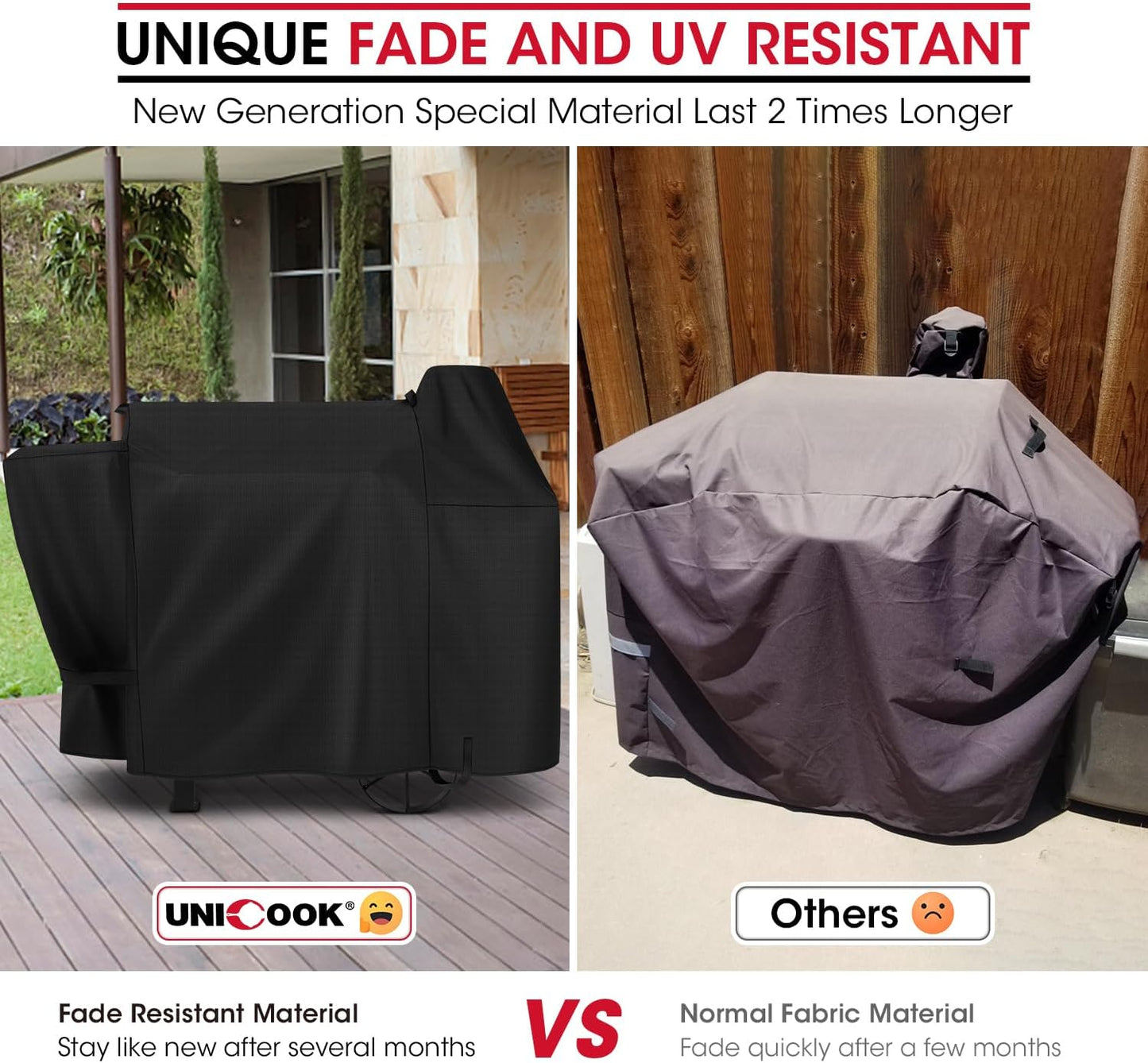 Unicook Pellet Grill Cover - Waterproof Protection for Pit Boss 820 & 850 | All-Weather BBQ Smoker Shield