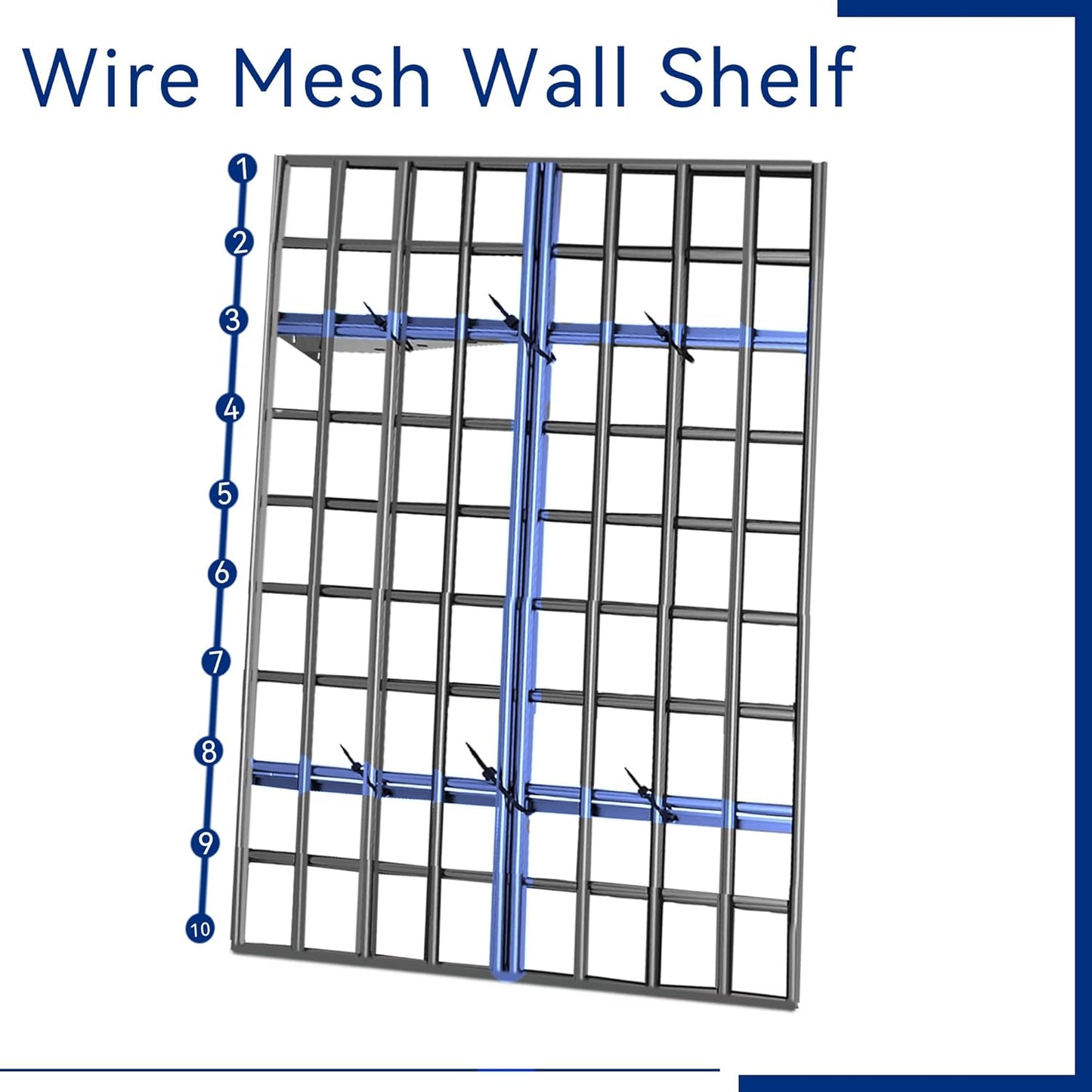 Sturdy 2-Pack Garage Wall Shelving - Heavy Duty 1200 LBS Capacity | 70.86” x 23.6” Black Storage Rack