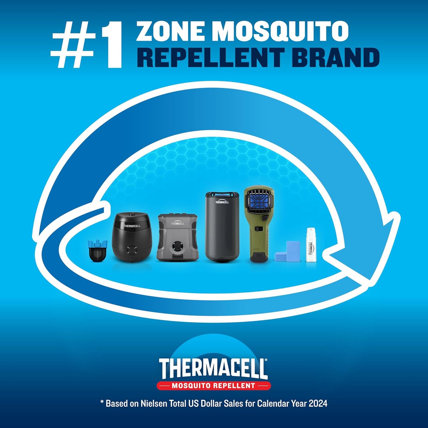 Thermacell E-Series Mosquito Repeller - Rechargeable with 20’ Protection Zone | Scent-Free Bug Spray Alternative