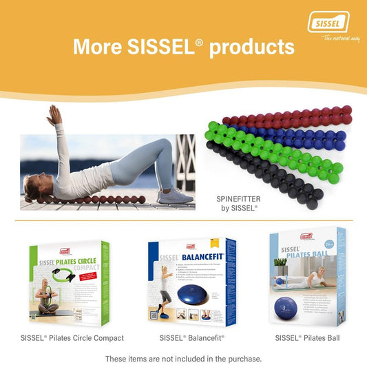 SISSEL OCTOCORE | Innovative 3D Band | Full-Body and Deep Muscle Training | Flexible for Pilates & Yoga | Ideal for Travel | Durable Material | Exercise Video Included | Color: Anthracite/Yellow