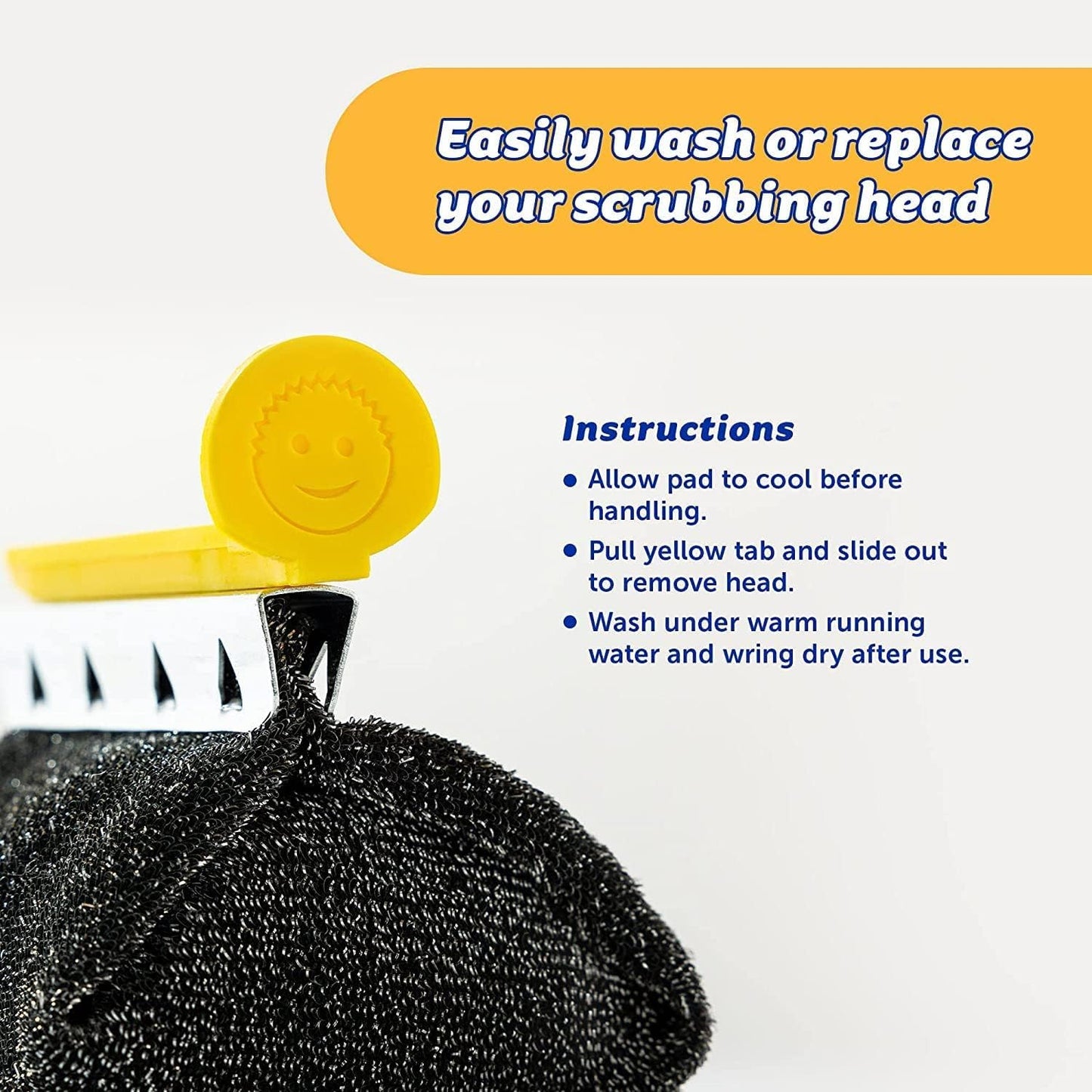 Scrub Daddy BBQ Daddy Refill Heads - BBQ Cleaning Brush with Scraper & Bottle Opener | Wire Bristle Free