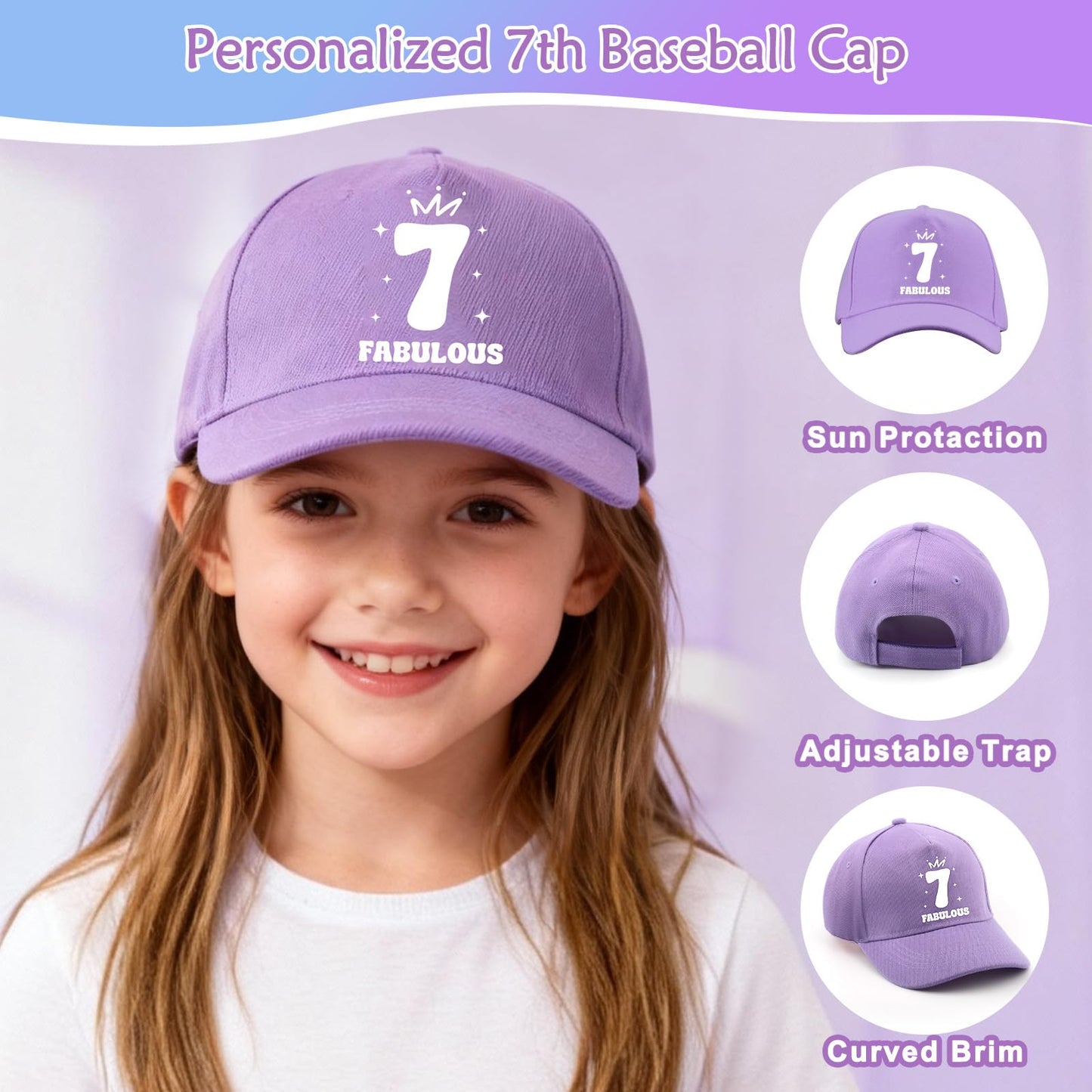 TOUPONS 7th Birthday Gifts for Girls, Best 7 Year Old Girl Birthday Gifts, Gift Ideas for Girl Age 7, Popular 7 Year Old Girls Christmas Easter Present, Happy 7th Birthday Decortaions for Her