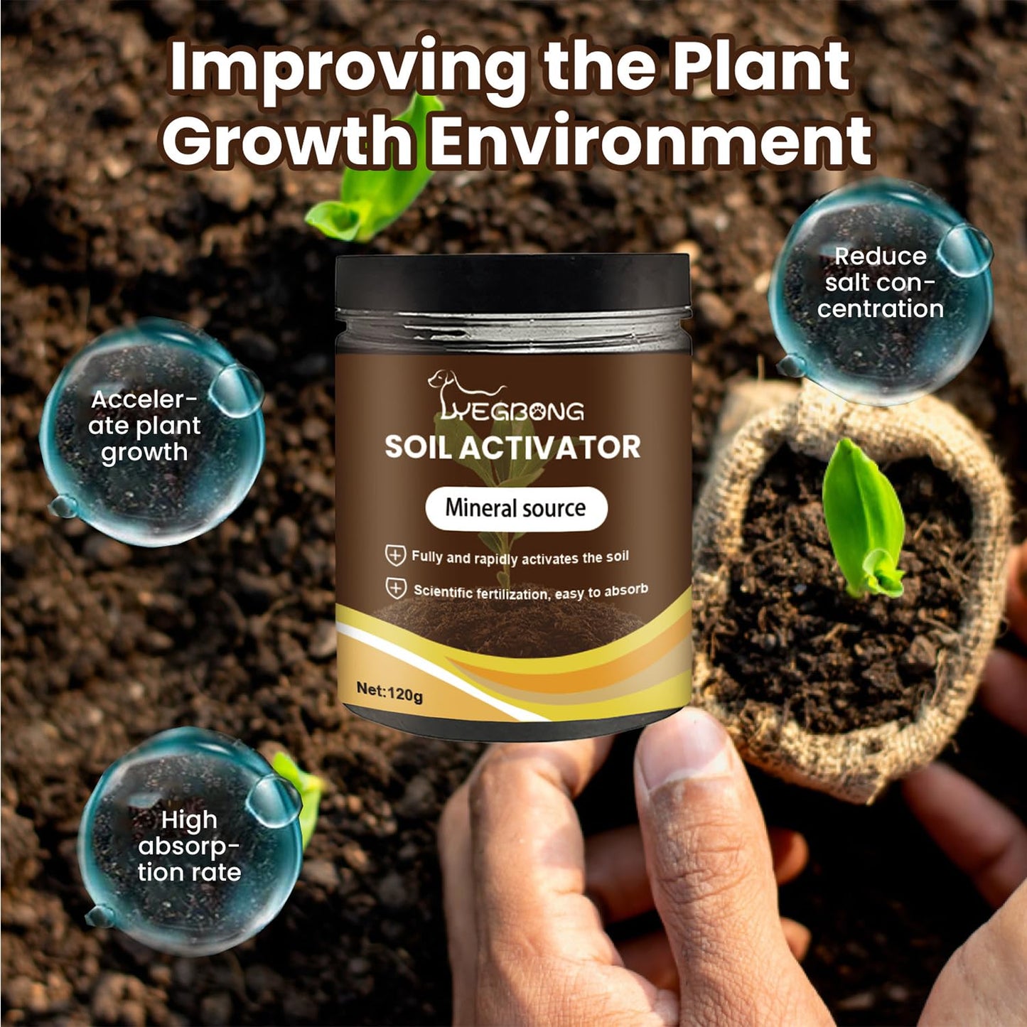 Yegbong Soil Activator - Organic Water-Soluble Formula for Optimal Nutrient Uptake & Growth (1)