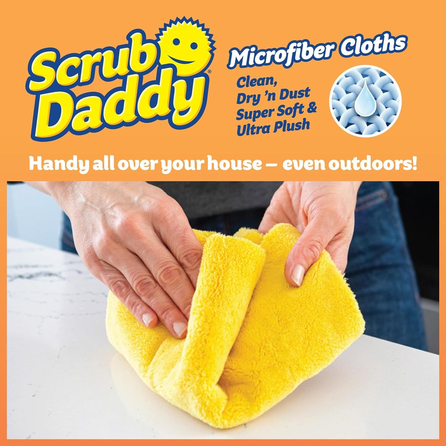 Scrub Daddy BBQ Bundle - Bristle-Free Grill Brush, Microfiber Towels & PowerPaste Cleaner