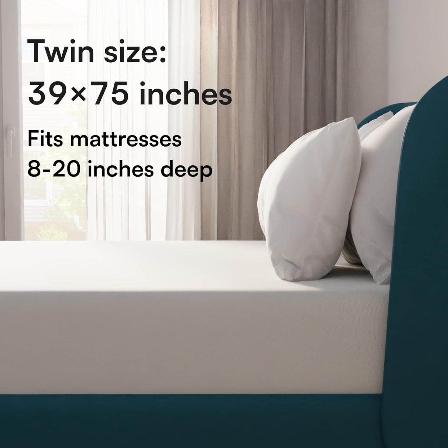 Niagara Waterproof Mattress Protector - Twin Size 39x75 | Deep Pocket, Breathable & Noiseless Jersey Cover