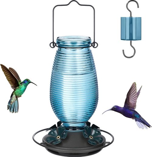 Feed Garden Hummingbird Feeder - Blue & Purple Bundle for Attracting Birds