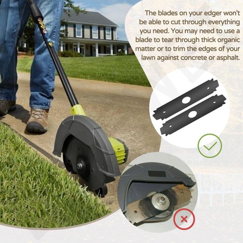Expand-It 8" Reversible Heavy Duty Edger Blade - Compatible with Ryobi UT50500, UT15518 & More