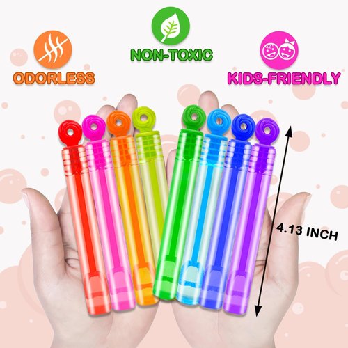 Bubbles Party Favors - Mini Bubble Wand Toy for Kids | 20-300 Pack for Goodie Bags & Outdoor Fun