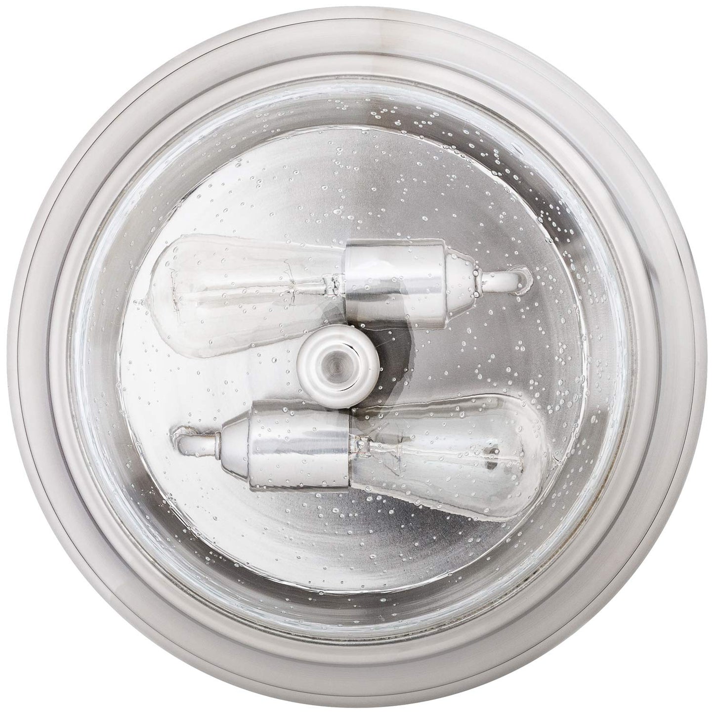 Prominence Home Madalyn 13" Brushed Nickel Flush Mount Seeded Glass Bowl Indoor Light - 51382-01