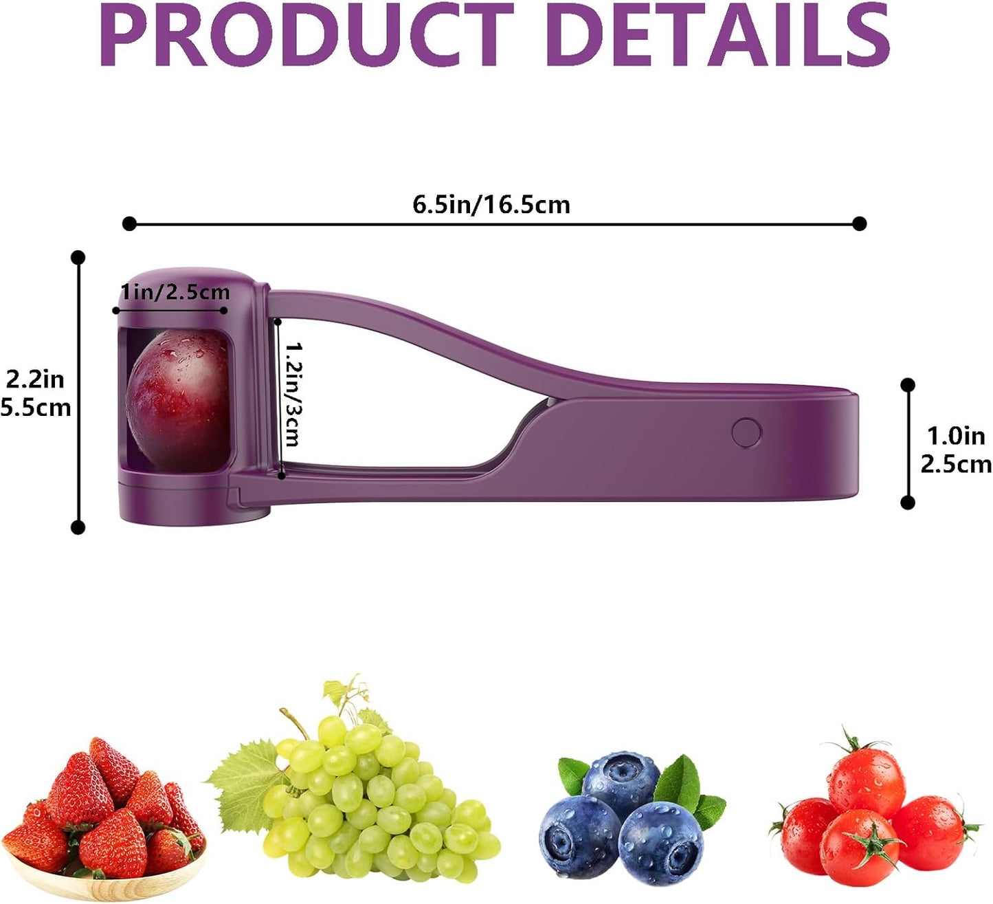 WhiteRhino Grape Cutter - Safe Slicing Tool for Toddlers 1-3 | Ideal for Grapes, Cherry Tomatoes & Strawberries