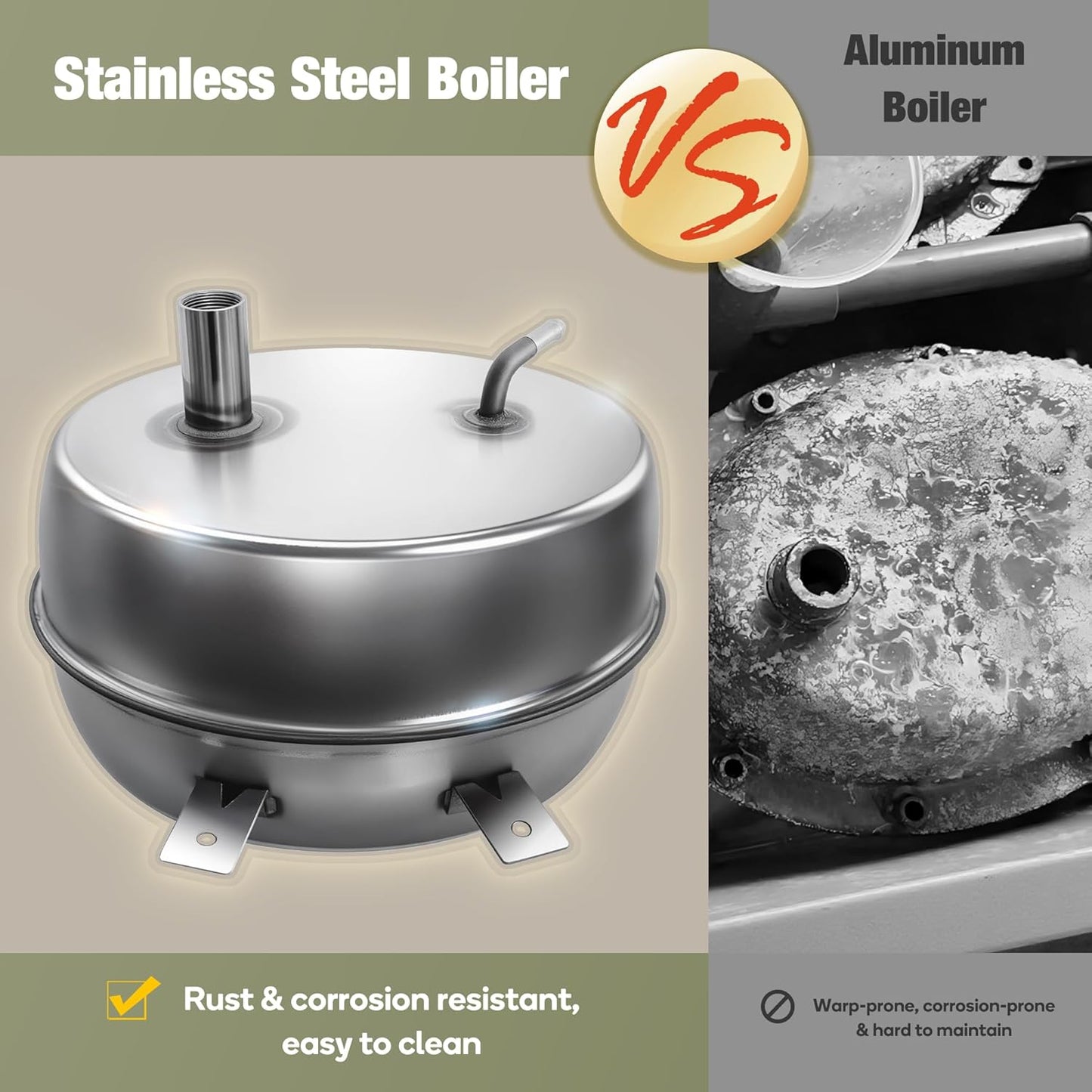 Newbealer Heavy-Duty Steam Cleaner - Multi-Purpose Steamer with 20 Accessories, 5 Bar Pressure, Stainless Steel Boiler