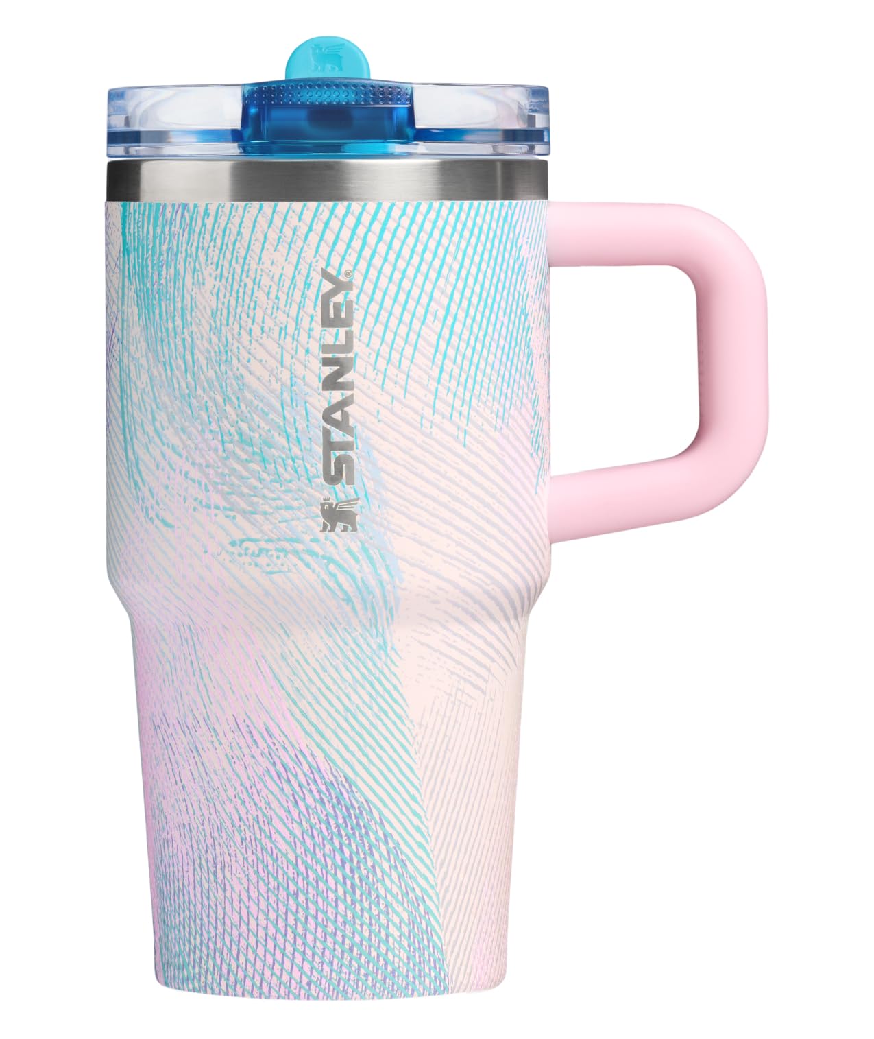 STANLEY Quencher ProTour Flip Straw Tumbler with Leakproof Lid 20 oz | Built-In Straw & Handle | Cupholder Compatible for Travel | Insulated Stainless Steel Cup | BPA-Free | Sea Glass Plume