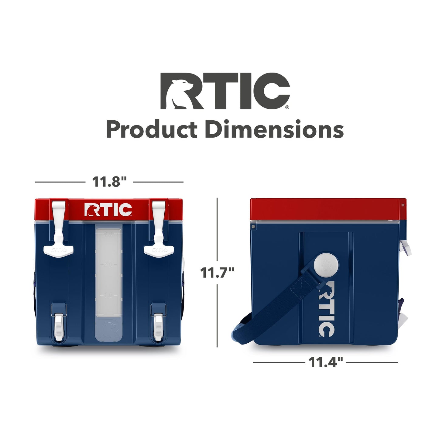 RTIC Halftime Water Cooler Portable Carrier Container, Drink Beverage Dispenser, Stackable with 2 Taps, Bottleless, BPA-Free, for Sports, Camping, BBQ, Parties, Picnic, & More, Patriot