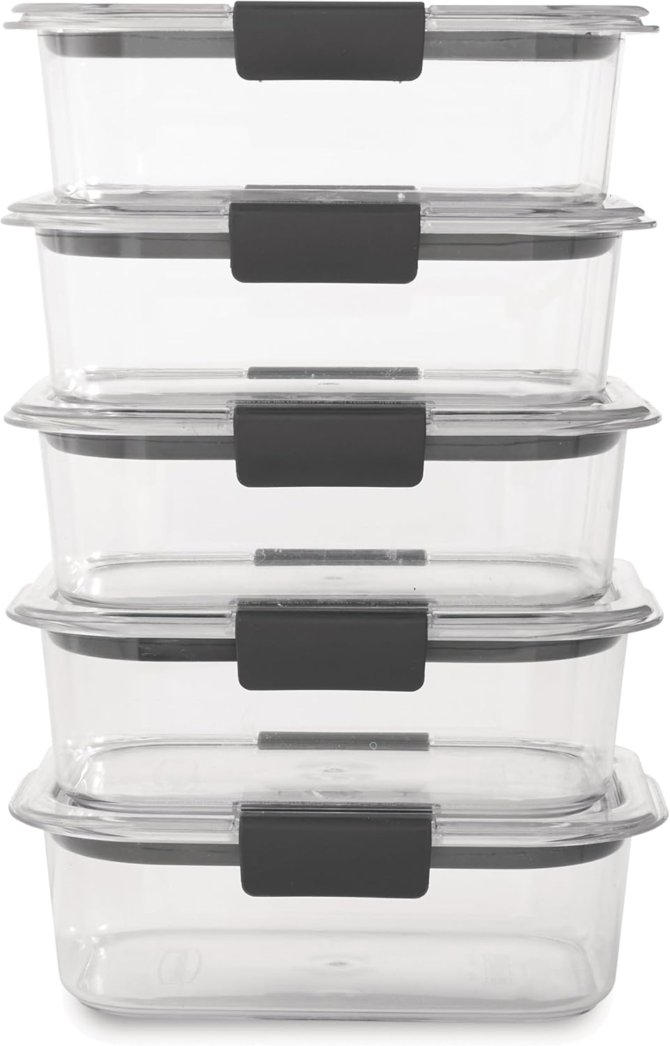 Rubbermaid Brilliance Food Storage Containers - BPA-Free, Airtight Lids, Perfect for Meal Prep | Set of 5 (3.2 Cup)