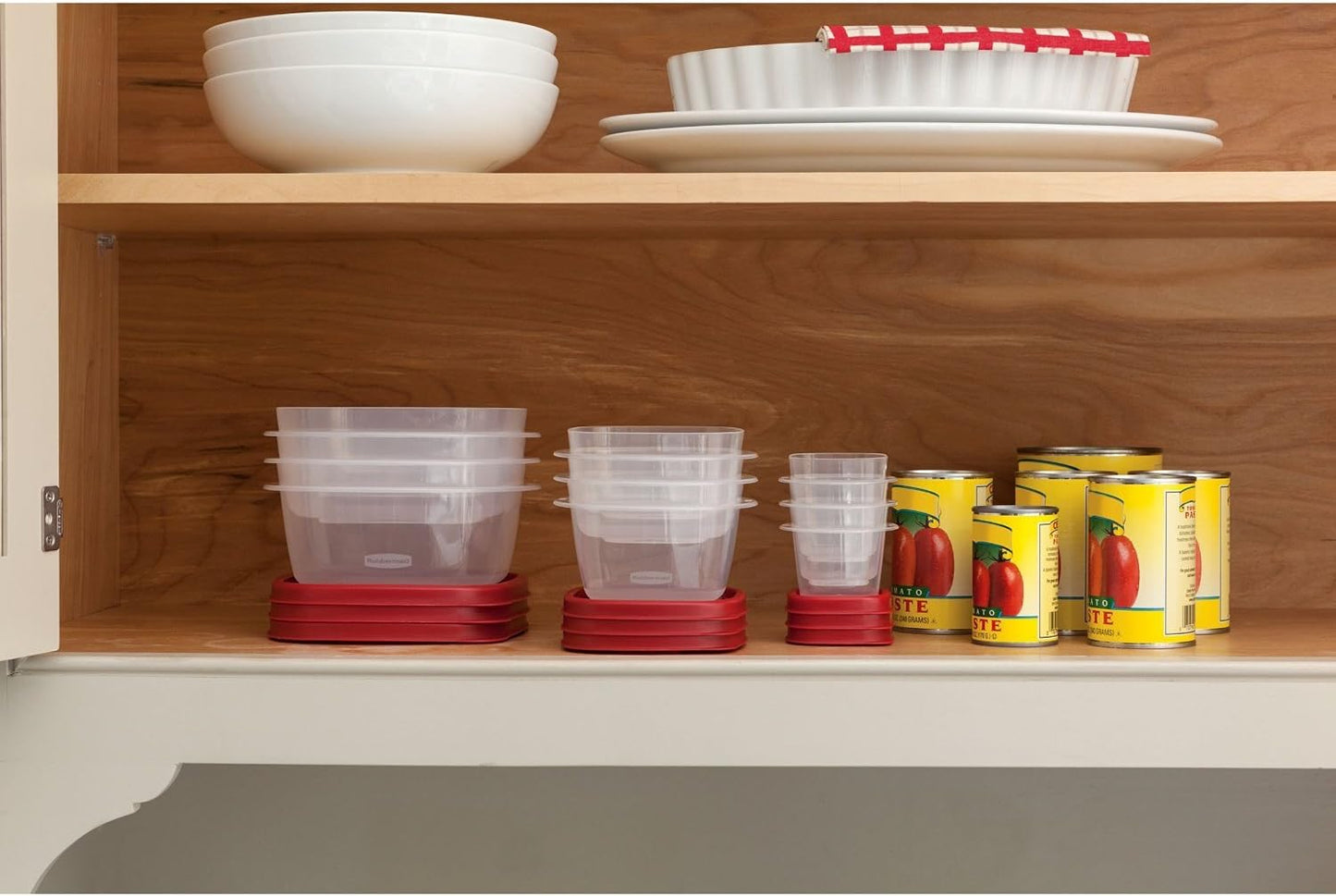 Rubbermaid Easy Find Lids Food Storage Containers - 18-Piece Set in Racer Red | Durable & Convenient