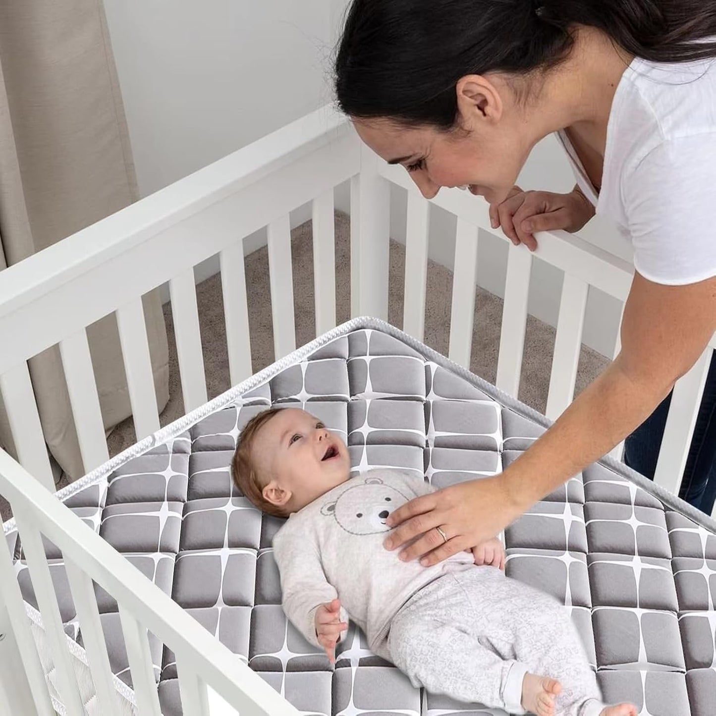 Premium Hypoallergenic Baby Crib Mattress | Breathable & Firm Soft Design - 52" x 27.6" x 5"