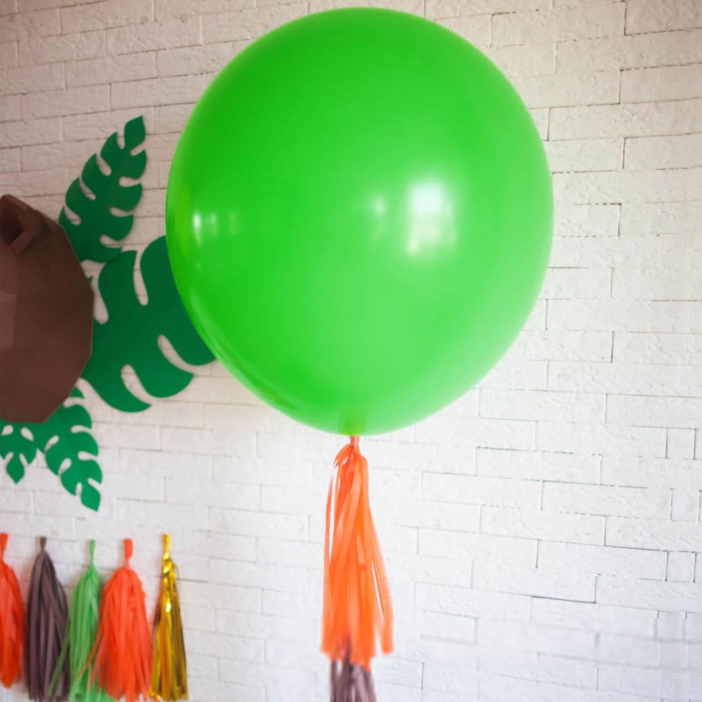 LEEZZIZZ Green Giant Balloons - 36 Inch Jumbo Latex Balloons | 9 Pack for Kids' Party & Wedding Decor