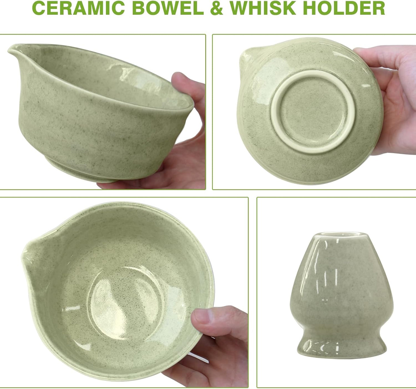 Matcha Whisk Set - Premium Ceremonial Grade Kit with Bamboo Whisk, Bowl, Scoop & Sifter | Authentic Japanese Tea Essentials