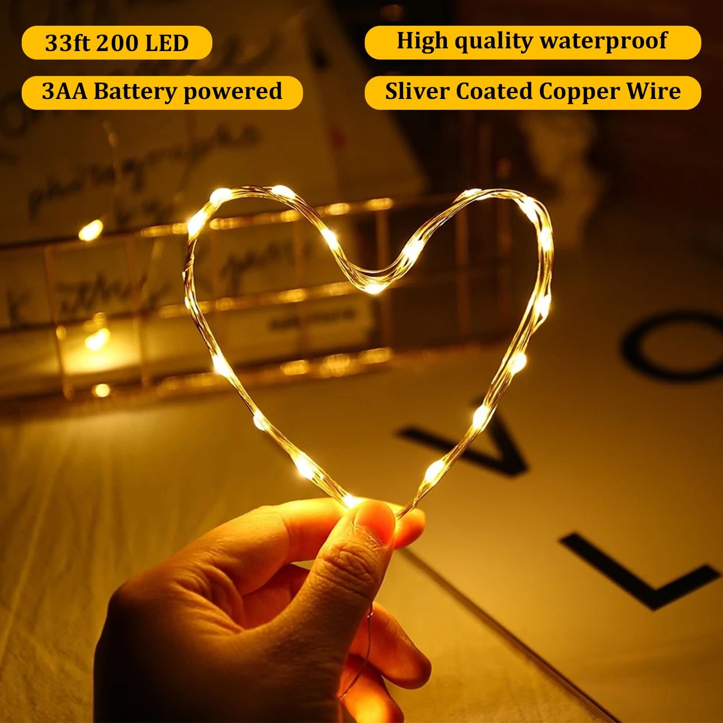 Timer Blinking Tiny Led Fairy Lights,1 Pack Mini Battery Powered Copper Wire Starry Small Flashing Battery Operated String Light for Bedroom,Christmas,Parties,Wedding,Gift Decor(5m/16ft Warm White)