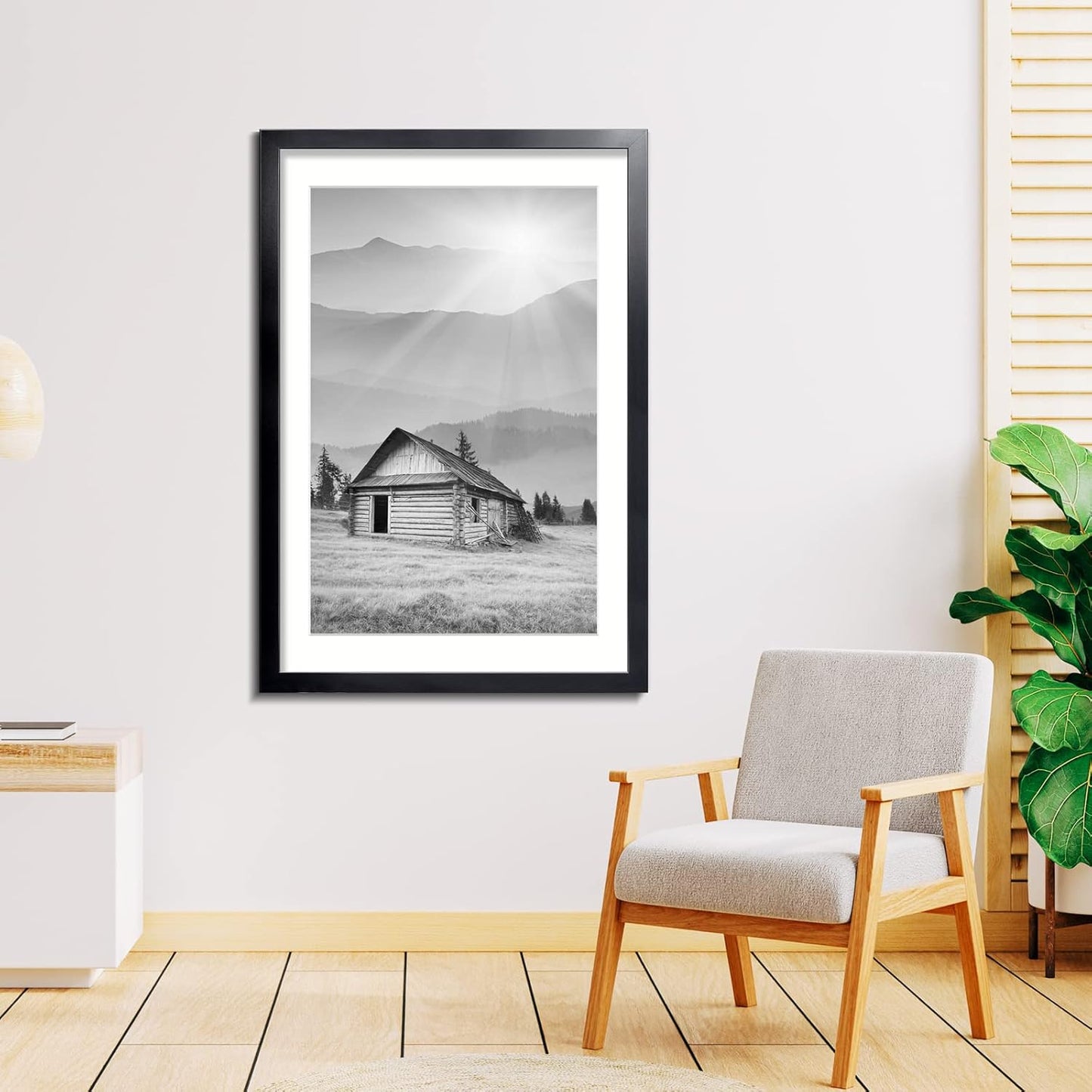 LaVie Home 24x36 Picture Frame - Classic White Wall Display with HD Plexiglas | Vertical & Horizontal Use