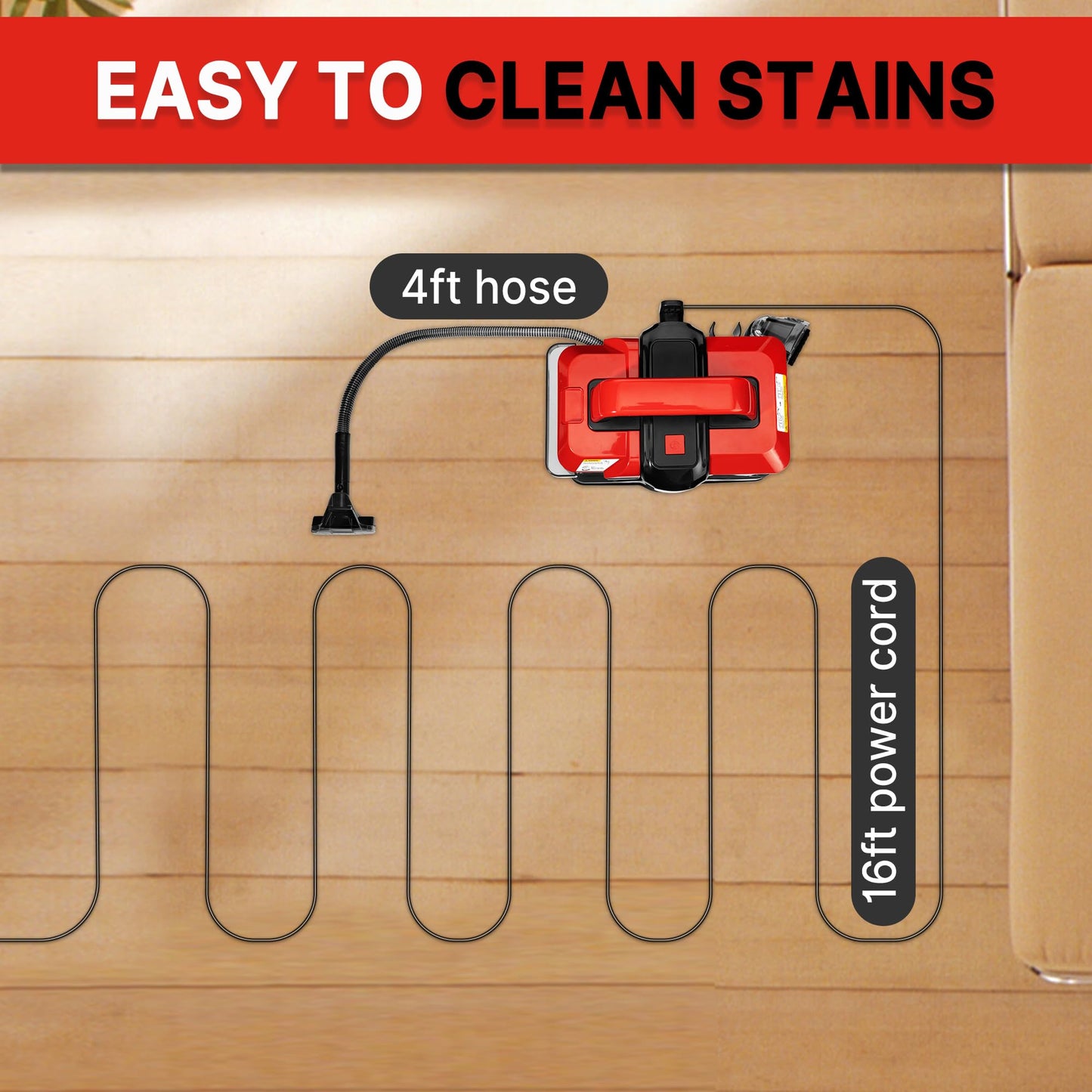 Shop-Vac Portable Carpet and Upholstery Cleaner Machine, Powerful Spot Cleaner for Pet Stains, Sofa, Rug, Mattress, Curtain and Car Seats, Lightweight with Two Cleaner Solutions