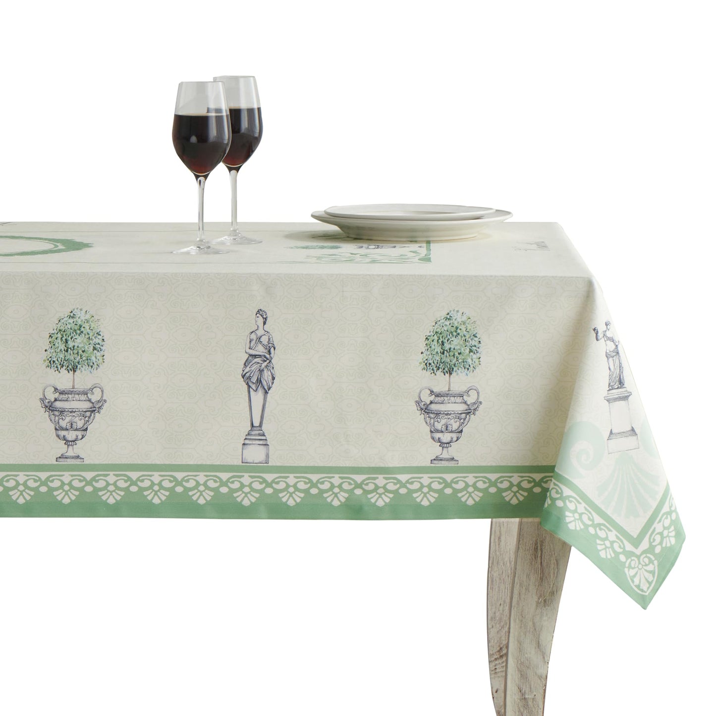Maison d' Hermine Table Cloth Rectangle Table 100% Cotton 60 x 120 Inches Tablecloth Reusable Decorative for Dining Kitchen Room Farmhouse Home Gifts for Mothers Day Spring Summer - Jardin Du Roy