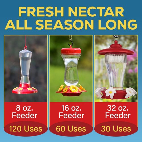 Escentile Hummingbird Nectar Extender - Freshens Nectar for 2+ Weeks | Safe, Natural Formula - 1oz