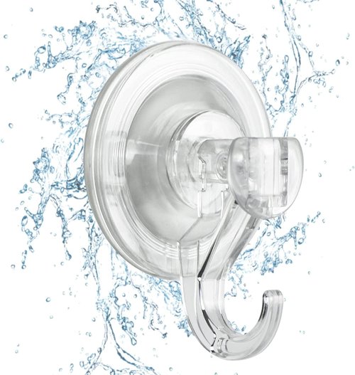 CozyBlue Heavy-Duty Suction Cup Hooks - Waterproof & Reusable for Bathroom, Kitchen, Glass Door | 2 Pack