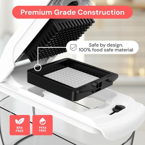 Fullstar Vegetable Chopper - Original Pro Food Dicer with Container | 2-in-1 Kitchen Gadget (White)