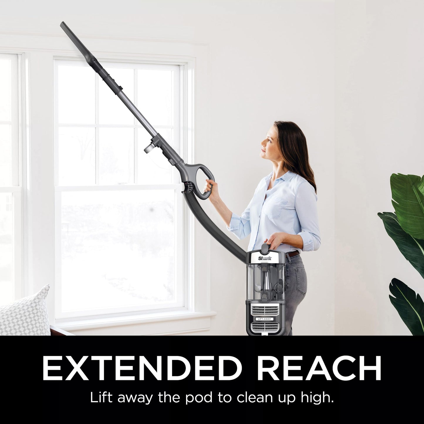 Shark UV730 Navigator Lift-Away Upright Vacuum, PowerFins HairPro Self-Cleaning Brushroll, HEPA Filter with Anti-Allergen Technology, LED Headlights, Swivel Steering, Gray (Renewed)