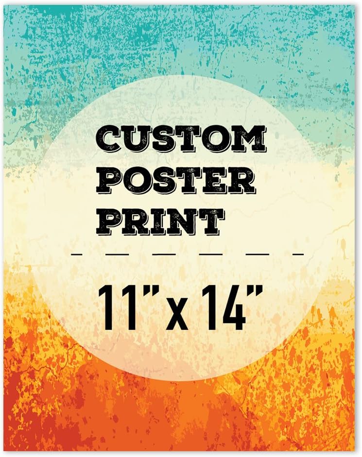 wall26 Custom Poster Prints - Personalized Photo Wall Art | Durable, Waterproof - 11x14 Inches